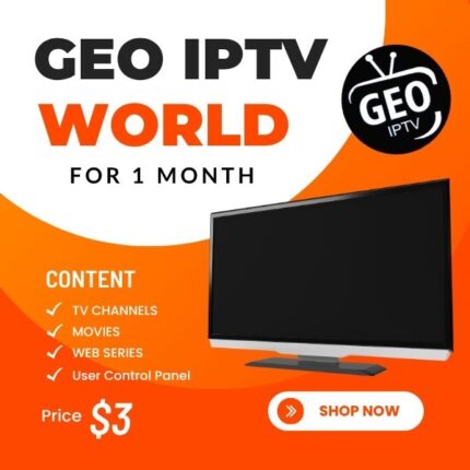 GEO IPTV Worldwide Full Package 1 Month subscription