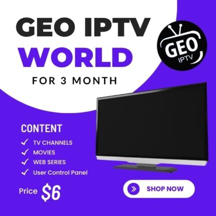 GEO IPTV Worldwide Full Package 3 Month subscription
