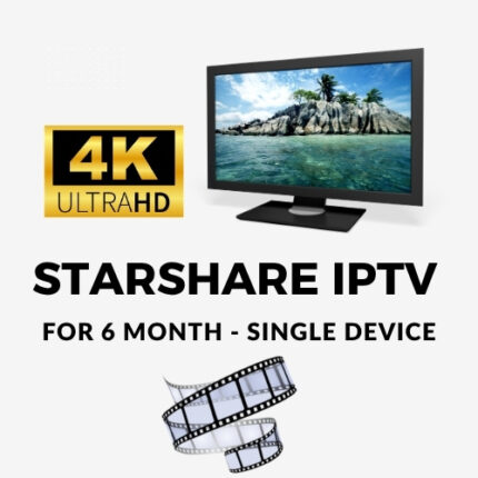 Starshare IPTV 6 month subscription with live TV channels movies Asian series and HD 4K quality